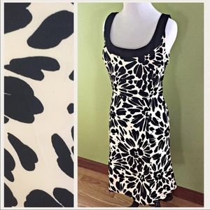 Evan Picone Black and Cream Mini Dress